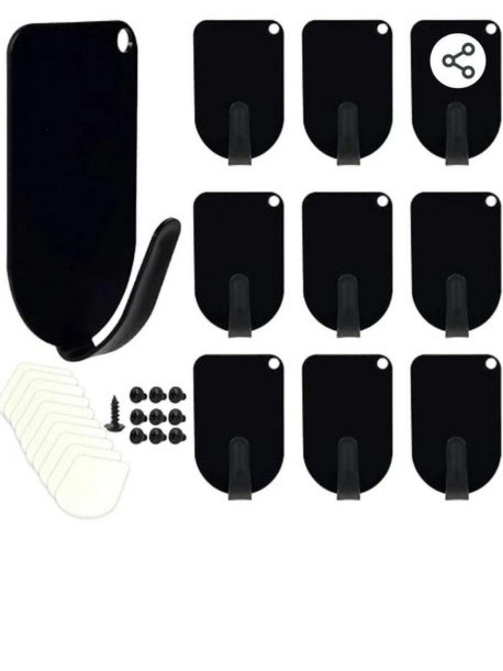 10 Pcs Wall Hooks With Screws (35)